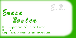 emese mosler business card